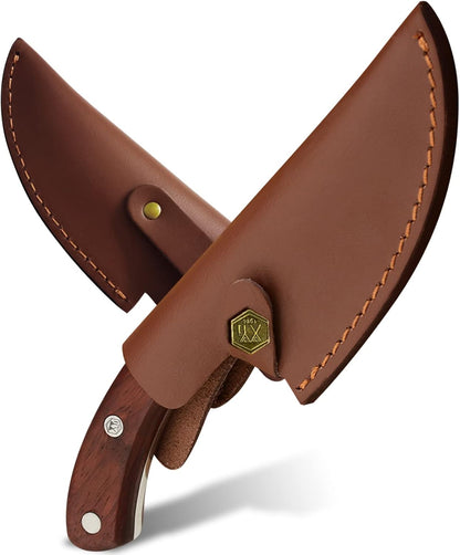 Leather Sheath For 6 Inch Boning Knife Edge Guards Blade Protector Cleaver Chef Knives Cover With Loop Belt For Outdoor Camping | Edge Guards Blade Protector, Cleaver Chef Knives Cover, Loop Belt, Outdoor Camping