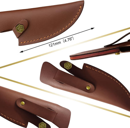 Leather Sheath For 6 Inch Boning Knife Edge Guards Blade Protector Cleaver Chef Knives Cover With Loop Belt For Outdoor Camping | Edge Guards Blade Protector, Cleaver Chef Knives Cover, Loop Belt, Outdoor Camping