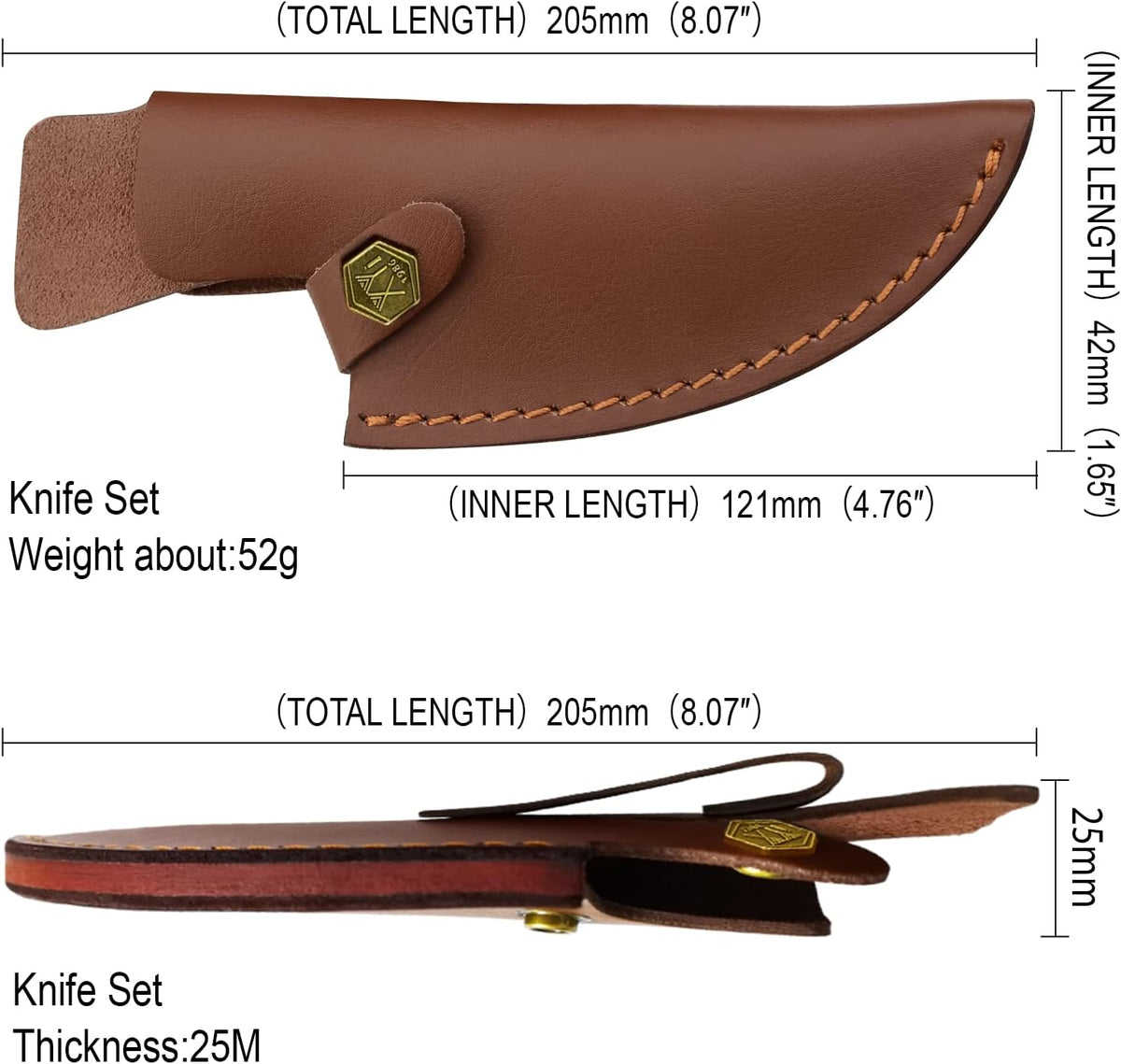 Leather Sheath For 6 Inch Boning Knife Edge Guards Blade Protector Cleaver Chef Knives Cover With Loop Belt For Outdoor Camping | Edge Guards Blade Protector, Cleaver Chef Knives Cover, Loop Belt, Outdoor Camping
