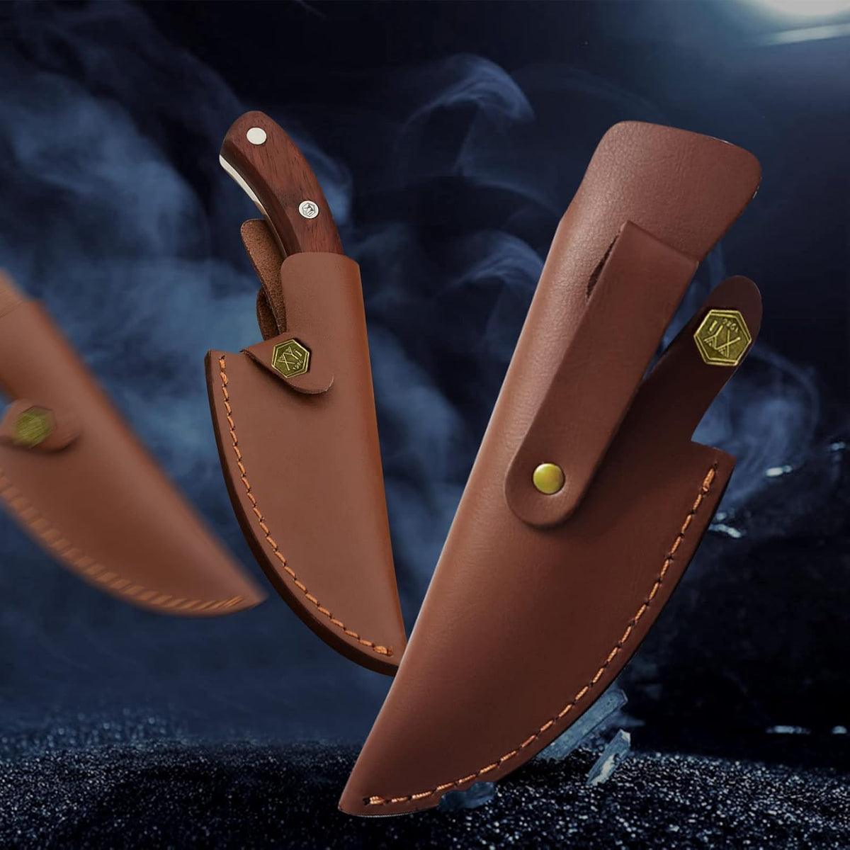 Leather Sheath For 6 Inch Boning Knife Edge Guards Blade Protector Cleaver Chef Knives Cover With Loop Belt For Outdoor Camping | Edge Guards Blade Protector, Cleaver Chef Knives Cover, Loop Belt, Outdoor Camping