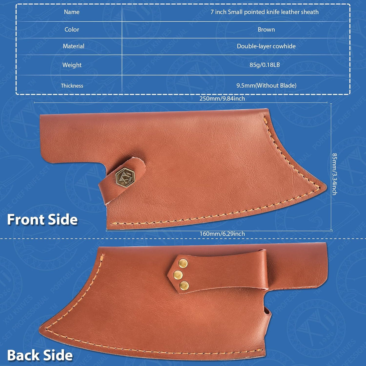 Leather Sheath For 6 Inch Boning Knife Edge Guards Blade Protector Cleaver Chef Knives Cover With Loop Belt For Outdoor Camping | Edge Guards Blade Protector, Cleaver Chef Knives Cover, Loop Belt, Outdoor Camping