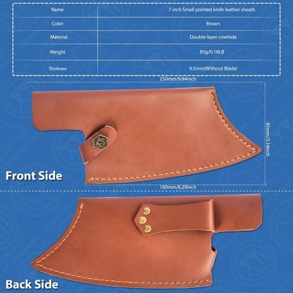 Leather Sheath For 6 Inch Boning Knife Edge Guards Blade Protector Cleaver Chef Knives Cover With Loop Belt For Outdoor Camping | Edge Guards Blade Protector, Cleaver Chef Knives Cover, Loop Belt, Outdoor Camping