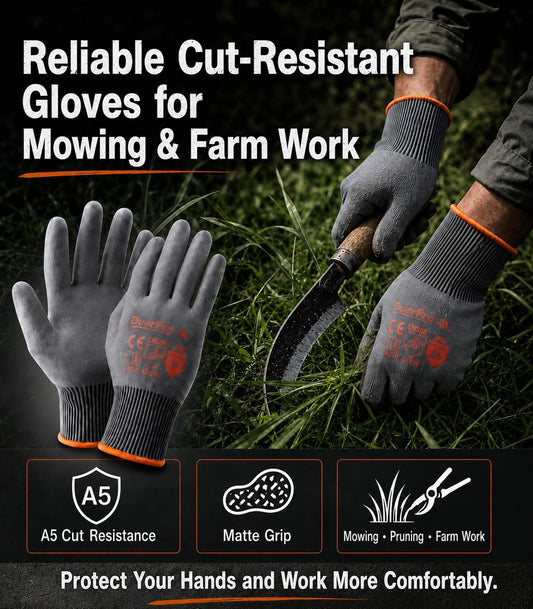 Cut-Resistant Gloves ASNI A5 Safety Work Glove | Design in Japan Cut-Resistant Nitrile-Coated Anti-Slip Worksite DIY Diamond Silk Fiber construction nitrile coated price down