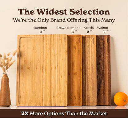 Acacia Wood Cutting Board for Kitchen - Wood Cutting Board for Meal Prep, Serving, Charcuterie - Kitchen Gadgets, House Warming Gift - Small Wooden Chopping Board Non Toxic - 1 Pack
