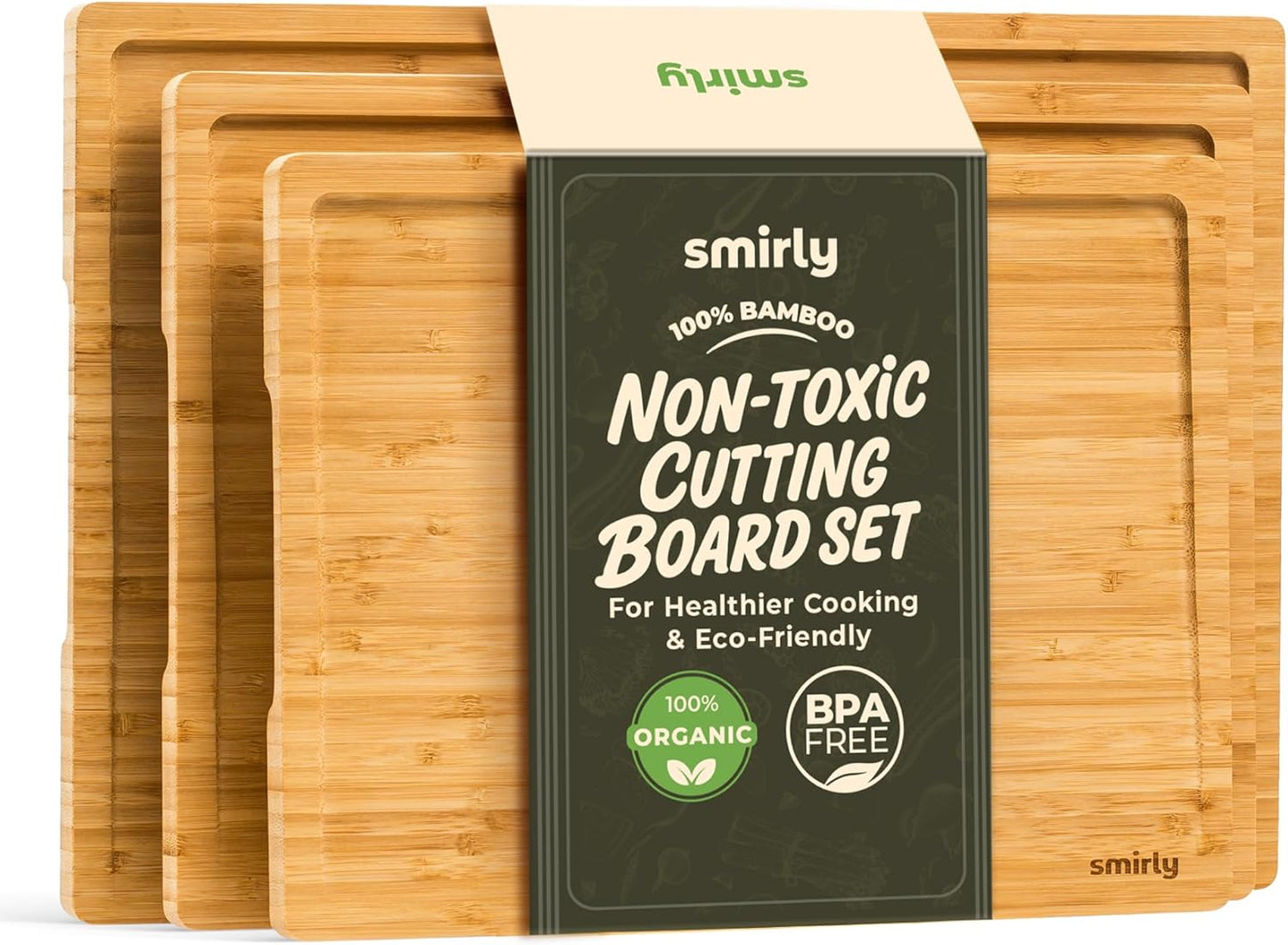Acacia Wood Cutting Board for Kitchen - Wood Cutting Board for Meal Prep, Serving, Charcuterie - Kitchen Gadgets, House Warming Gift - Small Wooden Chopping Board Non Toxic - 1 Pack