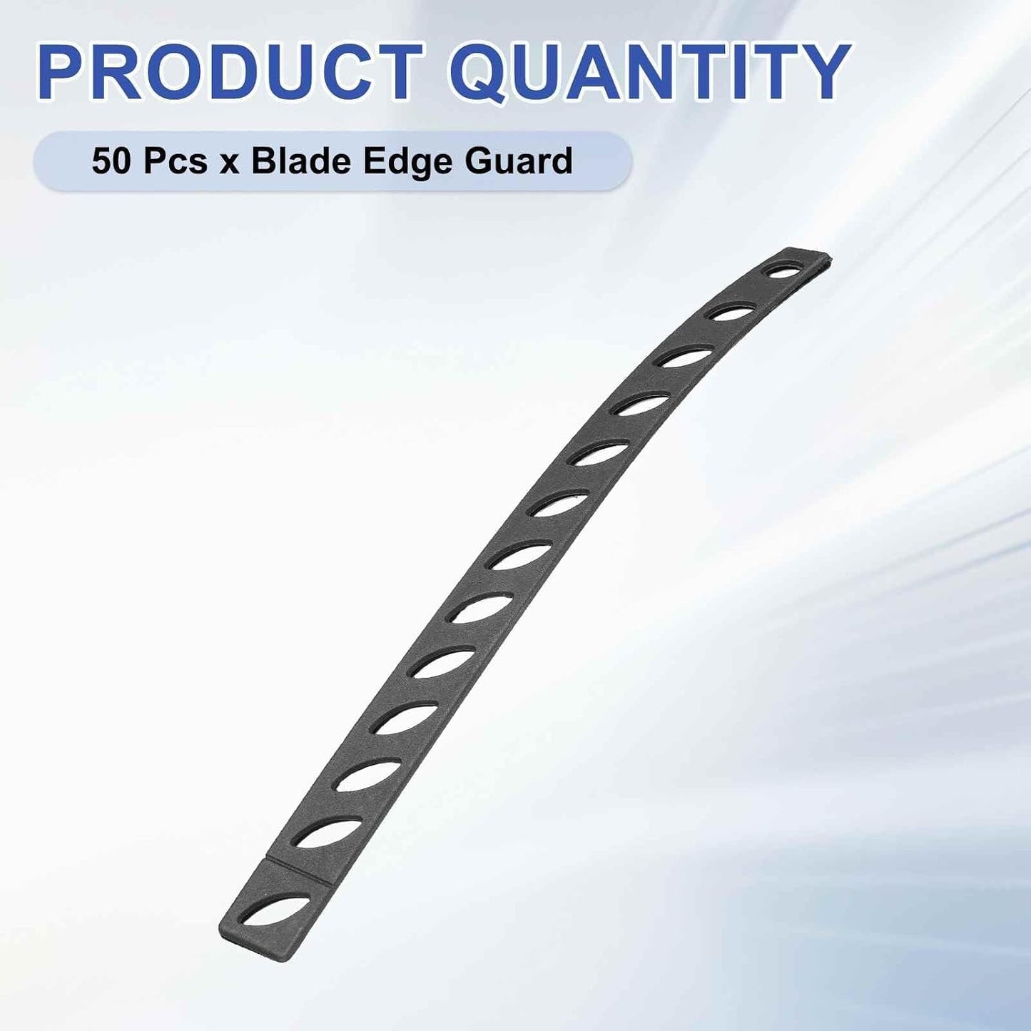 50Pcs Blade Edge Guard 8.46" x 0.79" x 0.17" Plastic Anti-scratch Knife Guards Blade Edge Protector for Kitchen Knife Protection Sleeves Cover, Black