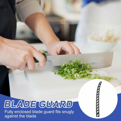 50Pcs Blade Edge Guard 8.46" x 0.79" x 0.17" Plastic Anti-scratch Knife Guards Blade Edge Protector for Kitchen Knife Protection Sleeves Cover, Black