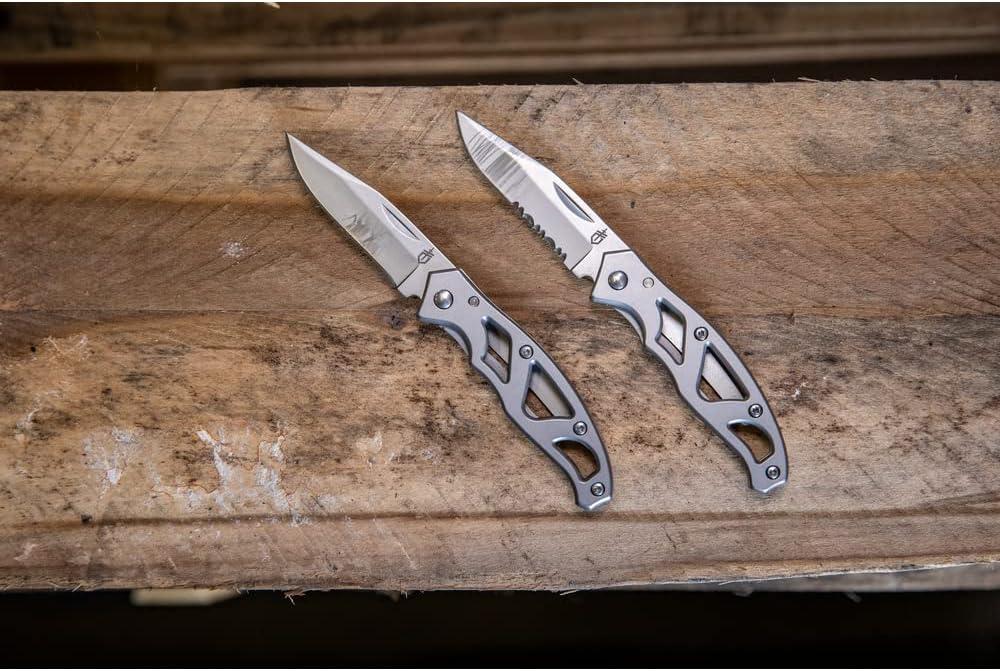 Gear Paraframe Mini Pocket Knife, 2.2" Fine Edge Small EDC Folding Knife with Safety Lock for Everyday Carry, Gifts for Men, Stainless Steel | Stainless steel, EDC knife, safety lock, lightweight open-frame design, everyday carry, gifts for men