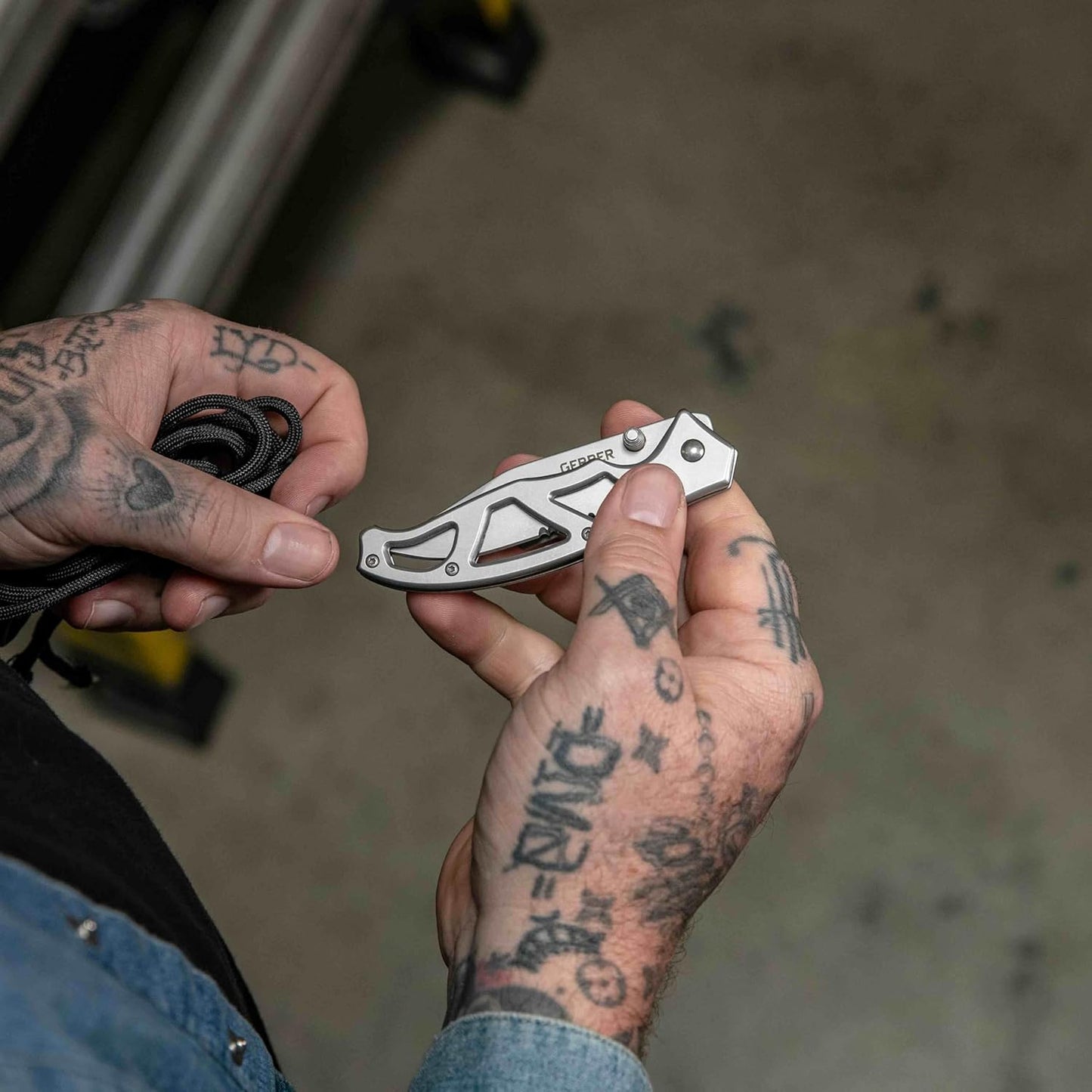 Gear Paraframe Mini Pocket Knife, 2.2" Fine Edge Small EDC Folding Knife with Safety Lock for Everyday Carry, Gifts for Men, Stainless Steel | Stainless steel, EDC knife, safety lock, lightweight open-frame design, everyday carry, gifts for men