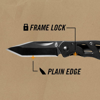 Gear Paraframe Mini Pocket Knife, 2.2" Fine Edge Small EDC Folding Knife with Safety Lock for Everyday Carry, Gifts for Men, Stainless Steel | Stainless steel, EDC knife, safety lock, lightweight open-frame design, everyday carry, gifts for men
