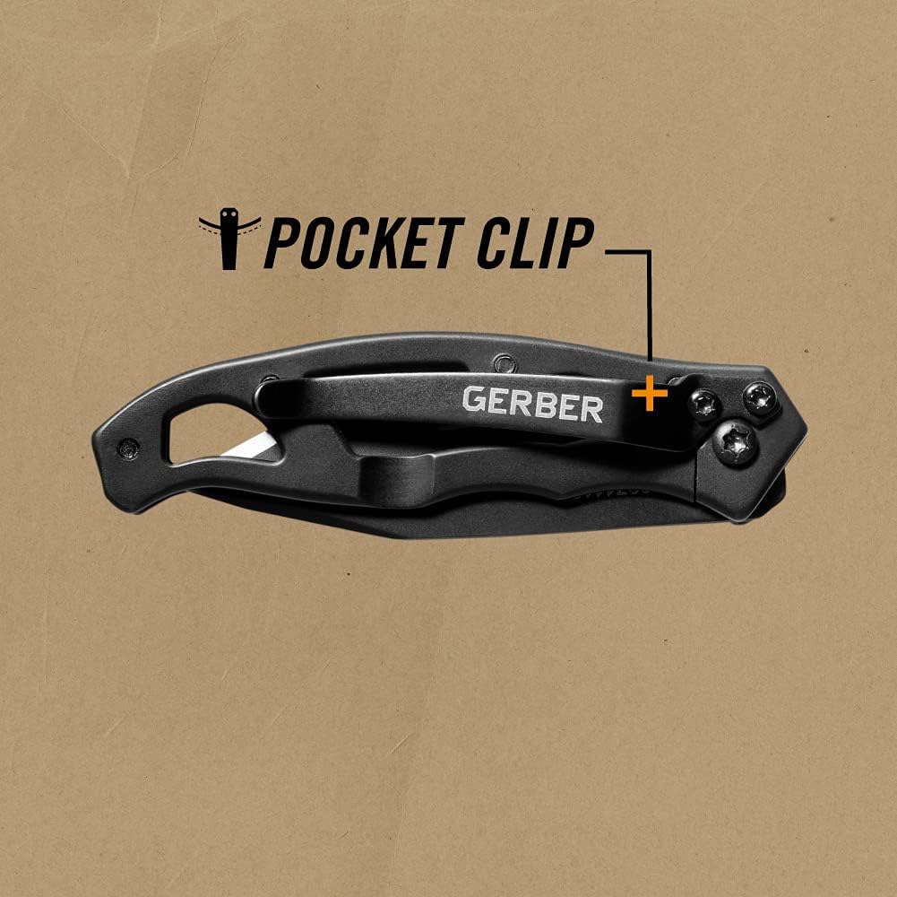Gear Paraframe Mini Pocket Knife, 2.2" Fine Edge Small EDC Folding Knife with Safety Lock for Everyday Carry, Gifts for Men, Stainless Steel | Stainless steel, EDC knife, safety lock, lightweight open-frame design, everyday carry, gifts for men