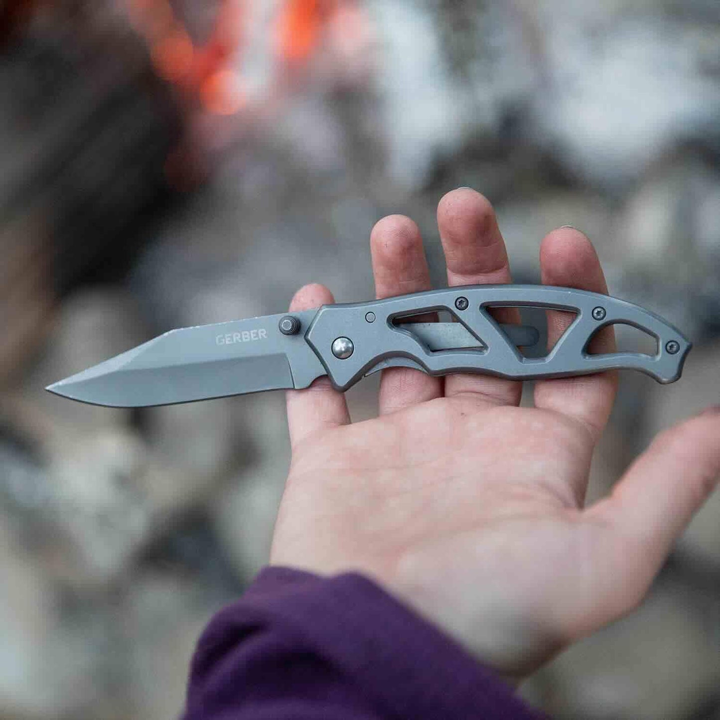 Gear Paraframe Mini Pocket Knife, 2.2" Fine Edge Small EDC Folding Knife with Safety Lock for Everyday Carry, Gifts for Men, Stainless Steel | Stainless steel, EDC knife, safety lock, lightweight open-frame design, everyday carry, gifts for men