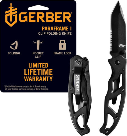 Gear Paraframe Mini Pocket Knife, 2.2" Fine Edge Small EDC Folding Knife with Safety Lock for Everyday Carry, Gifts for Men, Stainless Steel | Stainless steel, EDC knife, safety lock, lightweight open-frame design, everyday carry, gifts for men