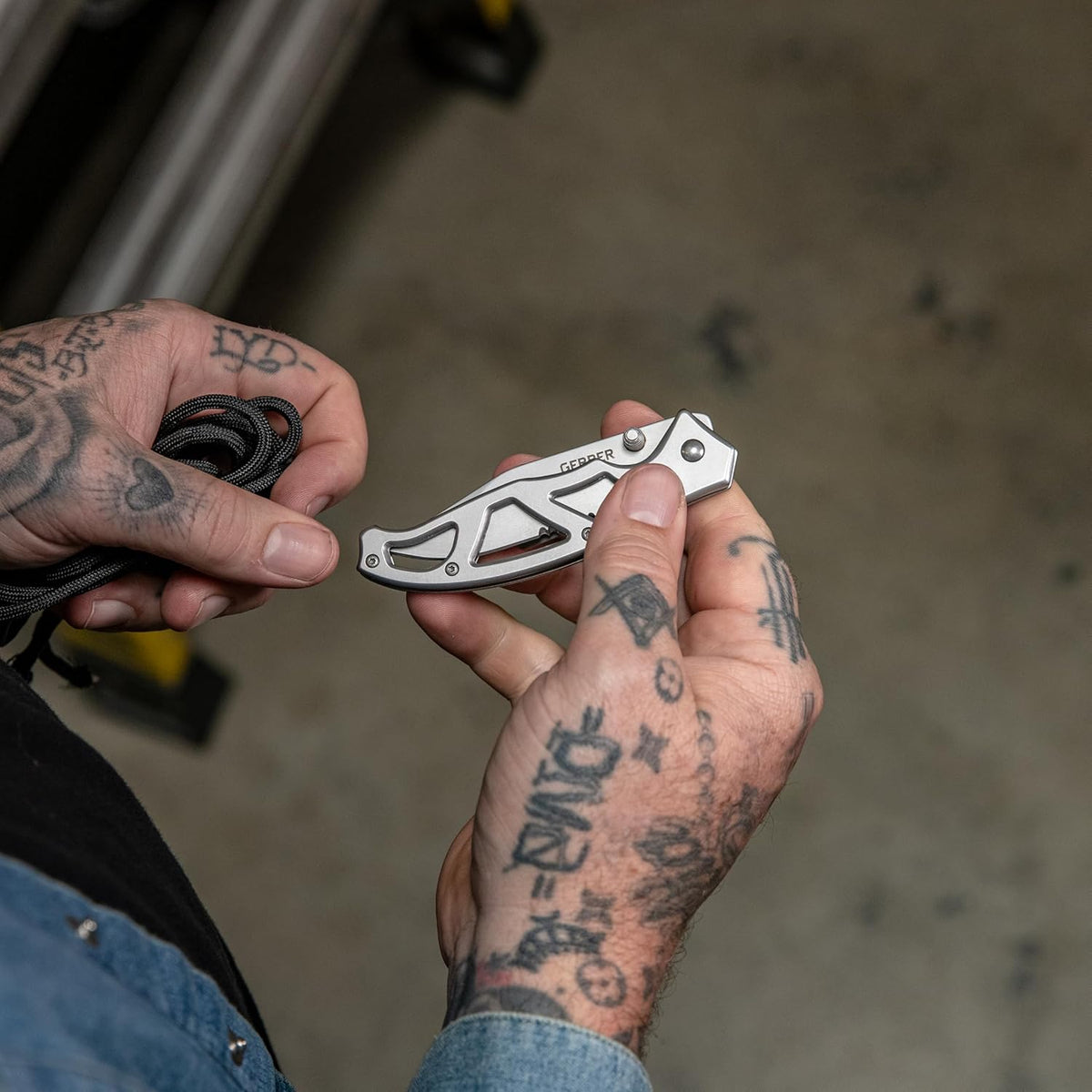 Gear Paraframe Mini Pocket Knife, 2.2" Fine Edge Small EDC Folding Knife with Safety Lock for Everyday Carry, Gifts for Men, Stainless Steel | Stainless steel, EDC knife, safety lock, lightweight open-frame design, everyday carry, gifts for men