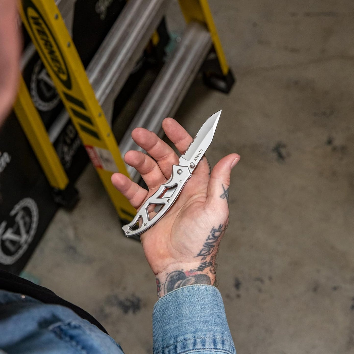Gear Paraframe Mini Pocket Knife, 2.2" Fine Edge Small EDC Folding Knife with Safety Lock for Everyday Carry, Gifts for Men, Stainless Steel | Stainless steel, EDC knife, safety lock, lightweight open-frame design, everyday carry, gifts for men
