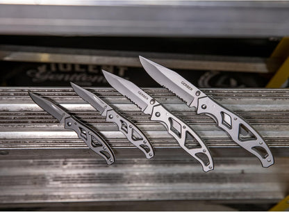 Gear Paraframe Mini Pocket Knife, 2.2" Fine Edge Small EDC Folding Knife with Safety Lock for Everyday Carry, Gifts for Men, Stainless Steel | Stainless steel, EDC knife, safety lock, lightweight open-frame design, everyday carry, gifts for men