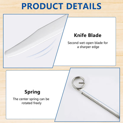 Quick Slicing Knife, New 3 in 1 Multifunctional Fruit Peeling Knife with Removable Spring, Kitchen Household Sharp Stainless Steel Fruit and Vegetable Fruit Slicing Knife (2pcs)