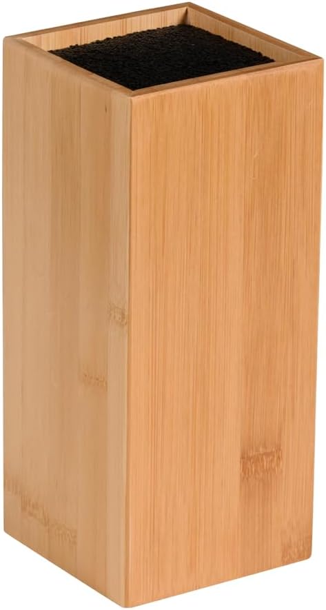 Knife Block, 10 x 10 x 23 cm, Wood, Beige