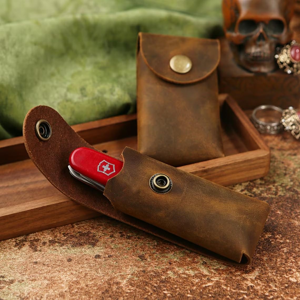 Personalized Leather knife sheath for victorinox Swiss Army multitool, belt multitool sheath holster for Swisschamp Tinker Fieldmaster，Leather pocket knife sheath- FBAZ03-L05S (Large Size)