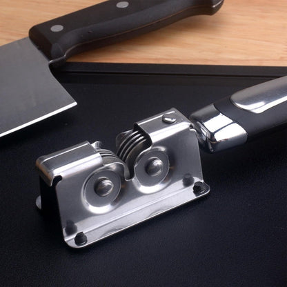 Manual Knives Sharpener - Linear Pull, Hardened Metals Scissor Refiner, Portable Quick Grindings Stone Device, Multi Angle Precision Sharpening Rail | Cutting Aid for Families & Professionals