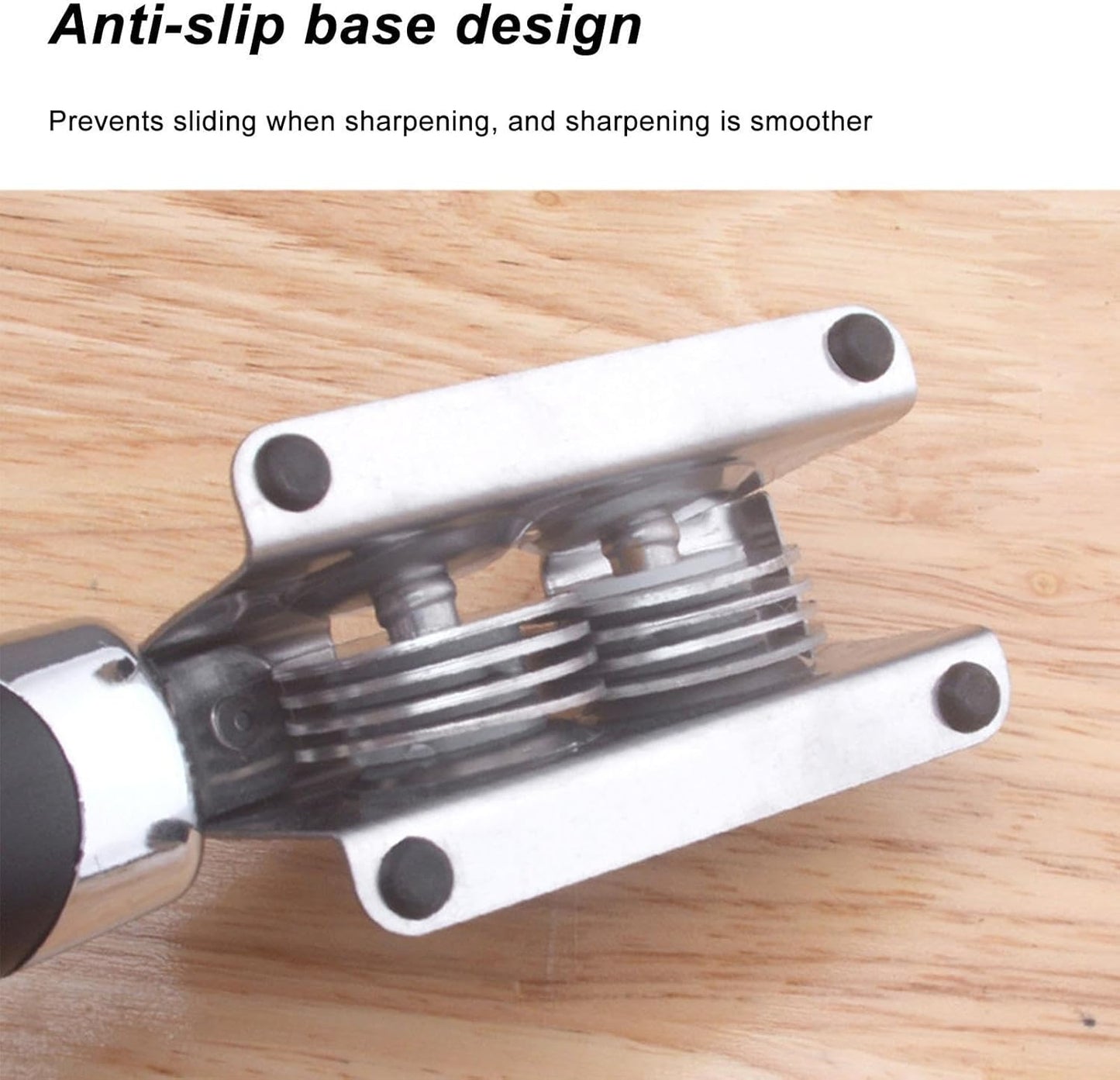 Manual Knives Sharpener - Linear Pull, Hardened Metals Scissor Refiner, Portable Quick Grindings Stone Device, Multi Angle Precision Sharpening Rail | Cutting Aid for Families & Professionals