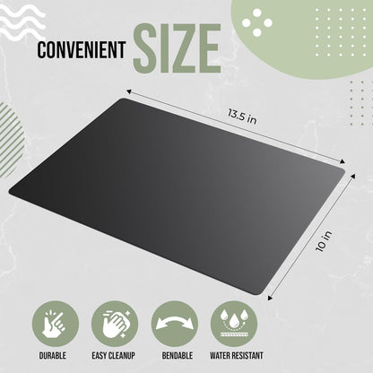 Disposable Cutting Boards for Kitchen 15 Count Black Cutting Board 10 Inch X 13.5 Inch Flexible Cutting Boards For Kitchen ~ Patent Pending ~ Recyclable Disposable Cutting Board Sheets