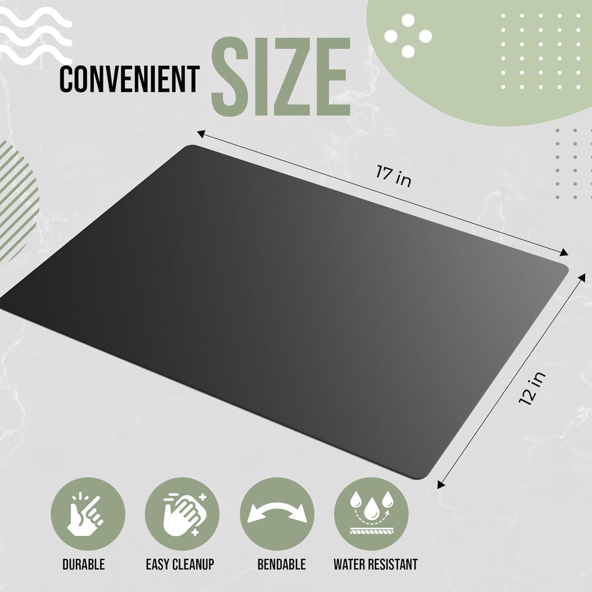 Disposable Cutting Boards for Kitchen 15 Count Black Cutting Board 10 Inch X 13.5 Inch Flexible Cutting Boards For Kitchen ~ Patent Pending ~ Recyclable Disposable Cutting Board Sheets