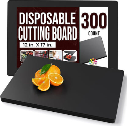 Disposable Cutting Boards for Kitchen 15 Count Black Cutting Board 10 Inch X 13.5 Inch Flexible Cutting Boards For Kitchen ~ Patent Pending ~ Recyclable Disposable Cutting Board Sheets