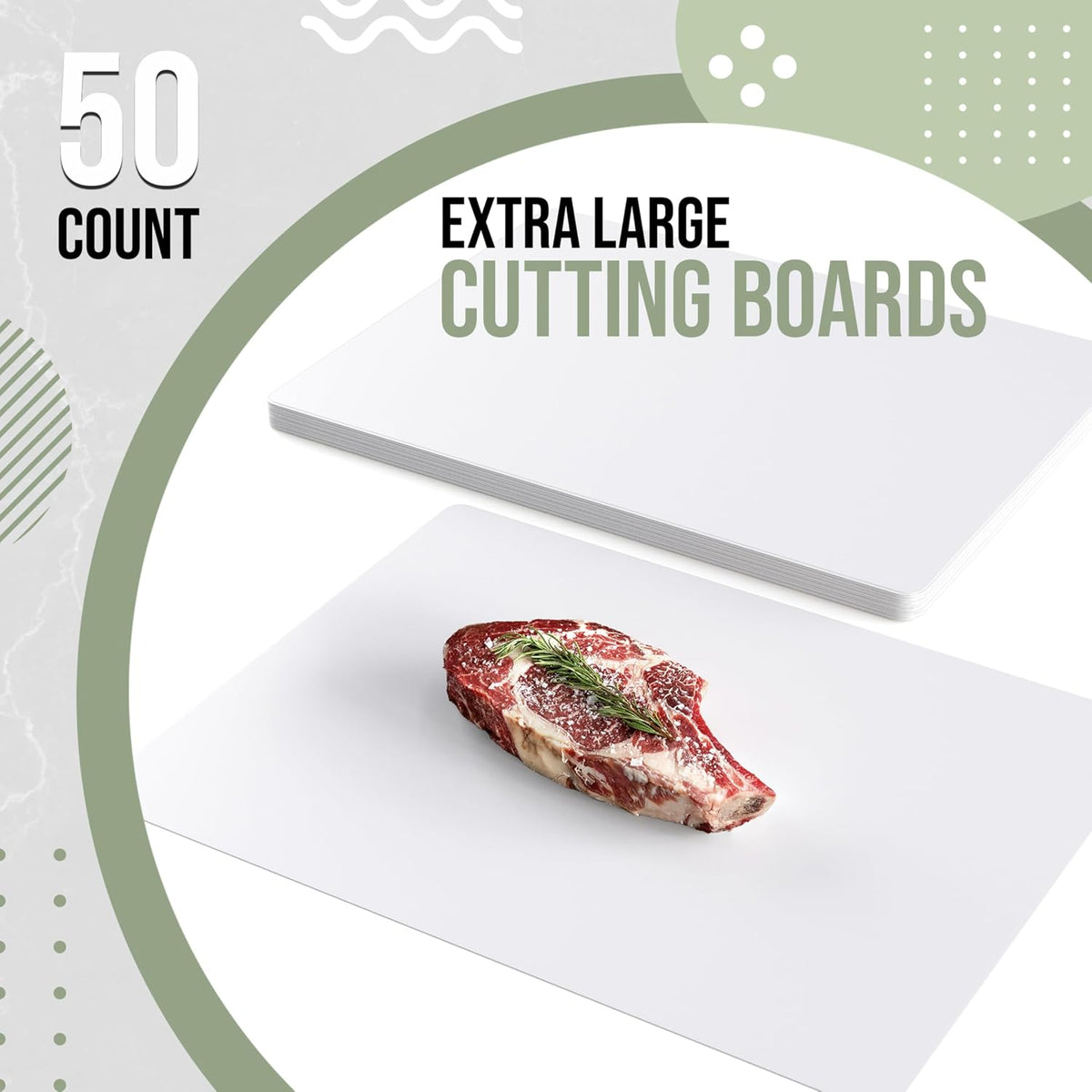 Disposable Cutting Boards for Kitchen 15 Count Black Cutting Board 10 Inch X 13.5 Inch Flexible Cutting Boards For Kitchen ~ Patent Pending ~ Recyclable Disposable Cutting Board Sheets