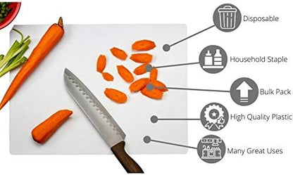 Disposable Cutting Boards for Kitchen 15 Count Black Cutting Board 10 Inch X 13.5 Inch Flexible Cutting Boards For Kitchen ~ Patent Pending ~ Recyclable Disposable Cutting Board Sheets