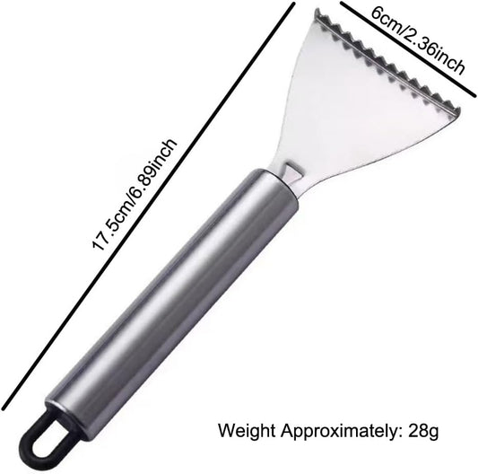 4 Pack Fish Scaler Scale Remover Stainless Steel Rake Teeth Scraping Tool Descaler Knives Scales Cleaning Descaling Scraper for Bream Salmon Fishes Seafood Market Kitchen