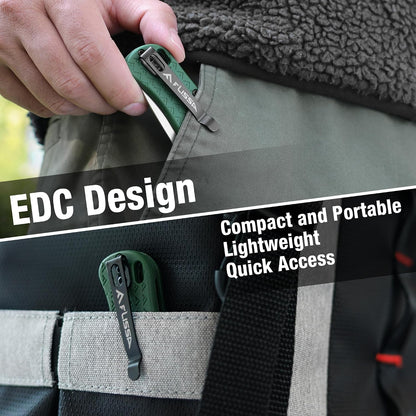 4.5" Folding Pocket Knife, Lightweight EDC Pocket Knife with Axis Lock, 3.2" AUS-8 Steel Blade, Sharp Camping Hiking Knife with Pocket Clip, Unique Tool Gift for Men, Dad (Green)