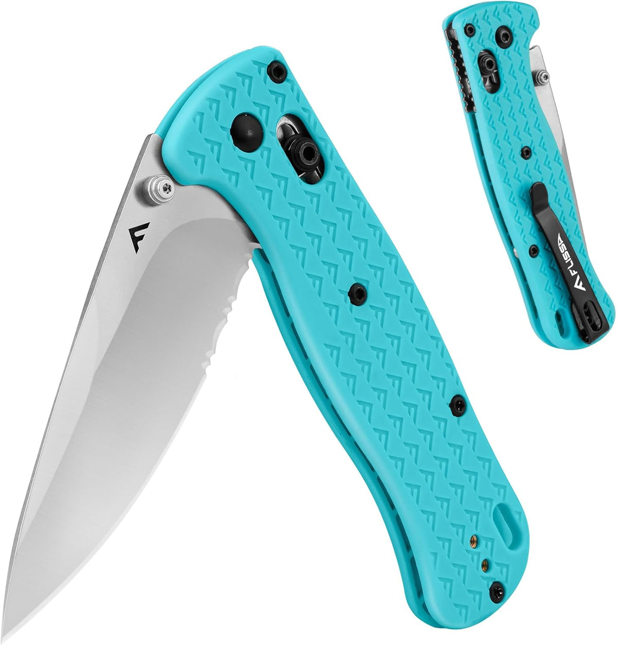 4.5" Folding Pocket Knife, Lightweight EDC Pocket Knife with Axis Lock, 3.2" AUS-8 Steel Blade, Sharp Camping Hiking Knife with Pocket Clip, Unique Tool Gift for Men, Dad (Green)