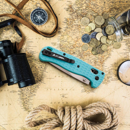 4.5" Folding Pocket Knife, Lightweight EDC Pocket Knife with Axis Lock, 3.2" AUS-8 Steel Blade, Sharp Camping Hiking Knife with Pocket Clip, Unique Tool Gift for Men, Dad (Green)