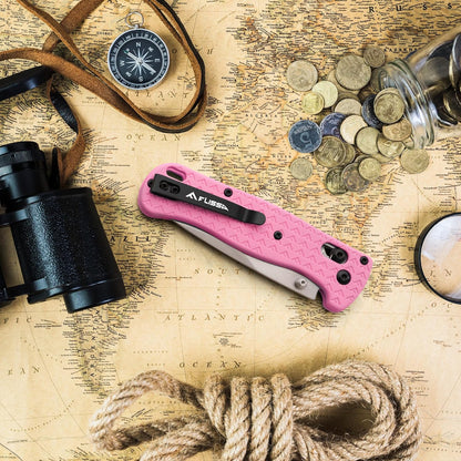 4.5" Folding Pocket Knife, Lightweight EDC Pocket Knife with Axis Lock, 3.2" AUS-8 Steel Blade, Sharp Camping Hiking Knife with Pocket Clip, Unique Tool Gift for Men, Dad (Green)