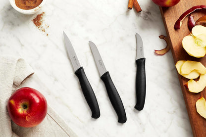 J.A International Accessories Paring Knife Set, 3-piece, Black