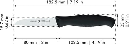J.A International Accessories Paring Knife Set, 3-piece, Black
