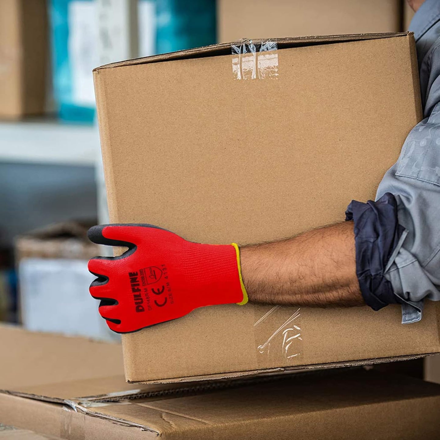 Safety Work Gloves for Men & Women, PU Coated Seamless Knit Grip | Smooth Grip on Palm & Fingers, Ideal for Light General Duty Work, Gardening, Landscaping, Construction, Mechanic, Warehouse