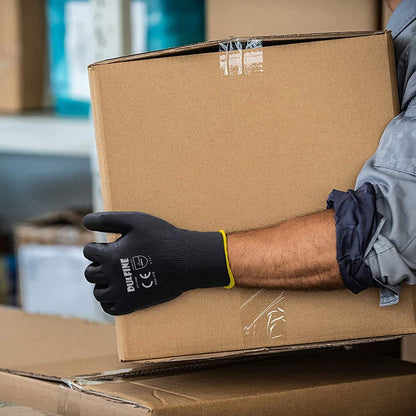 Safety Work Gloves for Men & Women, PU Coated Seamless Knit Grip | Smooth Grip on Palm & Fingers, Ideal for Light General Duty Work, Gardening, Landscaping, Construction, Mechanic, Warehouse