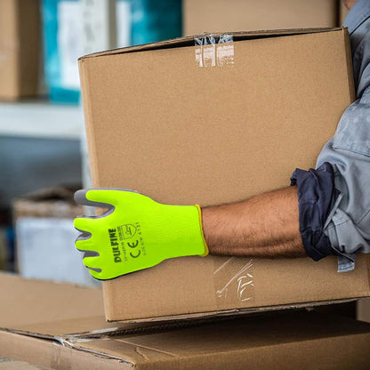 Safety Work Gloves for Men & Women, PU Coated Seamless Knit Grip | Smooth Grip on Palm & Fingers, Ideal for Light General Duty Work, Gardening, Landscaping, Construction, Mechanic, Warehouse