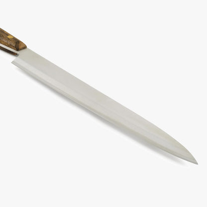 Deba Knife 7 Inch Stainless Steel. Japanese Kitchen Knife for Fish, Meat and Vegetables. Ovengkol Wood Handle 100% natural FSC and 170mm Blade. Series Nordika. Color Brown.