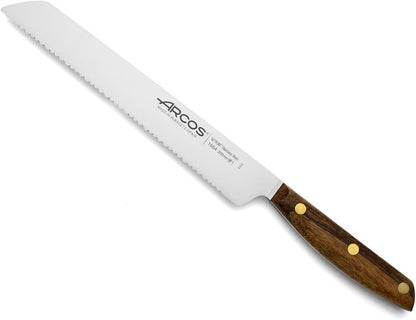 Deba Knife 7 Inch Stainless Steel. Japanese Kitchen Knife for Fish, Meat and Vegetables. Ovengkol Wood Handle 100% natural FSC and 170mm Blade. Series Nordika. Color Brown.