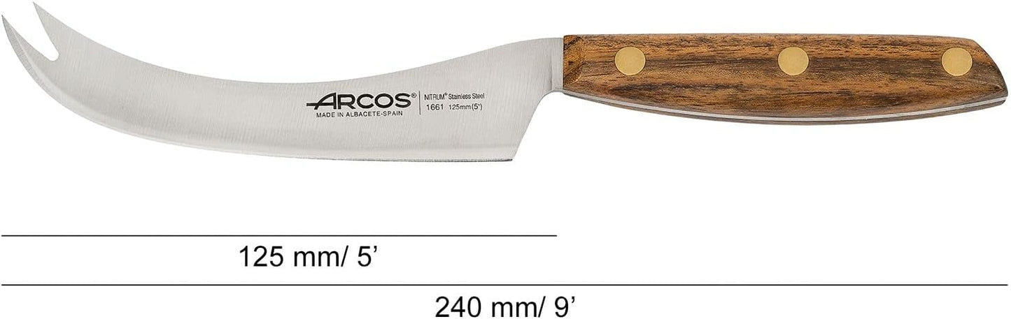 Deba Knife 7 Inch Stainless Steel. Japanese Kitchen Knife for Fish, Meat and Vegetables. Ovengkol Wood Handle 100% natural FSC and 170mm Blade. Series Nordika. Color Brown.
