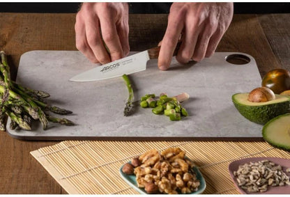 Deba Knife 7 Inch Stainless Steel. Japanese Kitchen Knife for Fish, Meat and Vegetables. Ovengkol Wood Handle 100% natural FSC and 170mm Blade. Series Nordika. Color Brown.