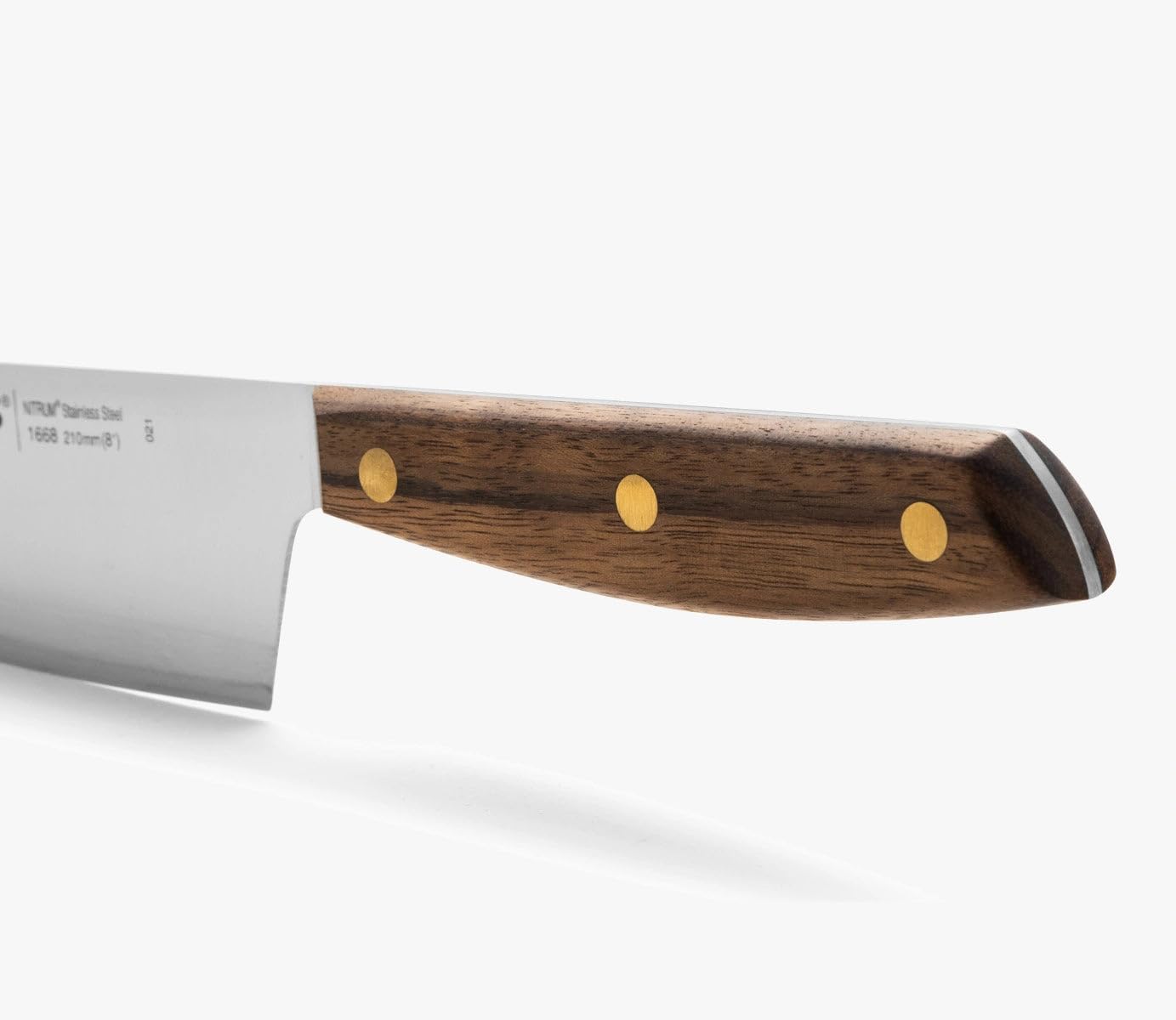 Deba Knife 7 Inch Stainless Steel. Japanese Kitchen Knife for Fish, Meat and Vegetables. Ovengkol Wood Handle 100% natural FSC and 170mm Blade. Series Nordika. Color Brown.