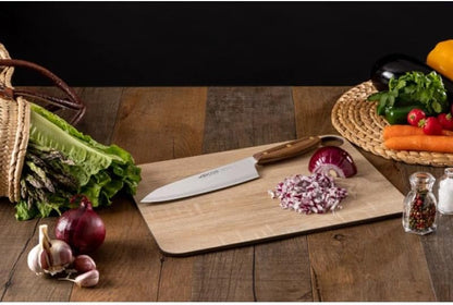 Deba Knife 7 Inch Stainless Steel. Japanese Kitchen Knife for Fish, Meat and Vegetables. Ovengkol Wood Handle 100% natural FSC and 170mm Blade. Series Nordika. Color Brown.
