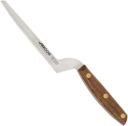 Deba Knife 7 Inch Stainless Steel. Japanese Kitchen Knife for Fish, Meat and Vegetables. Ovengkol Wood Handle 100% natural FSC and 170mm Blade. Series Nordika. Color Brown.