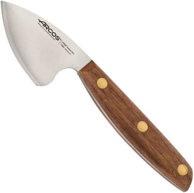 Deba Knife 7 Inch Stainless Steel. Japanese Kitchen Knife for Fish, Meat and Vegetables. Ovengkol Wood Handle 100% natural FSC and 170mm Blade. Series Nordika. Color Brown.