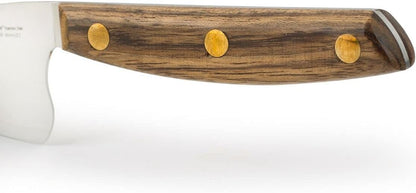 Deba Knife 7 Inch Stainless Steel. Japanese Kitchen Knife for Fish, Meat and Vegetables. Ovengkol Wood Handle 100% natural FSC and 170mm Blade. Series Nordika. Color Brown.