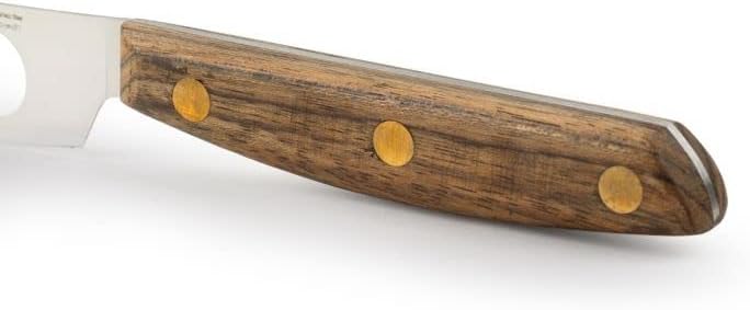 Deba Knife 7 Inch Stainless Steel. Japanese Kitchen Knife for Fish, Meat and Vegetables. Ovengkol Wood Handle 100% natural FSC and 170mm Blade. Series Nordika. Color Brown.
